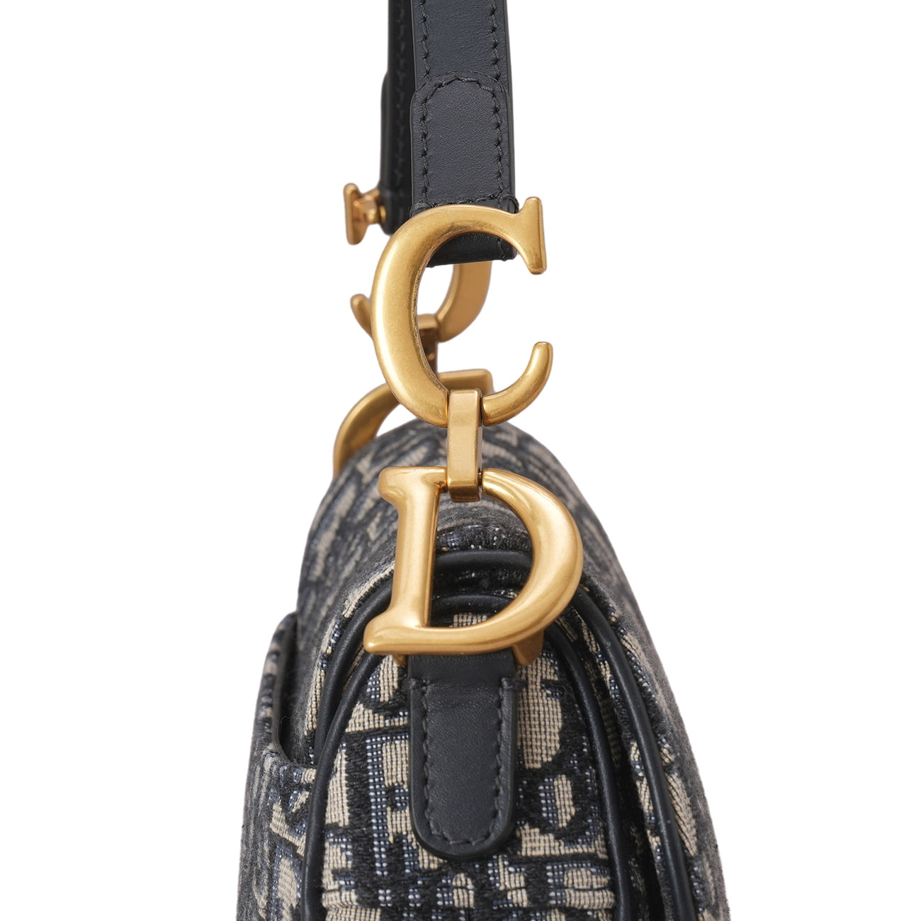 CHRISTIAN DIOR(USED)디올 오블리크 새들백 미니 & 자수스트랩